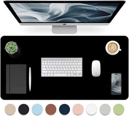 Leather Desk Pad, Mouse Pad, Non-Slip Desk Protector Mat, Leather Desk Blotter by Bloss