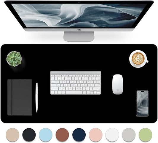 Leather Desk Pad, Mouse Pad, Non-Slip Desk Protector Mat, Leather Desk Blotter by Bloss