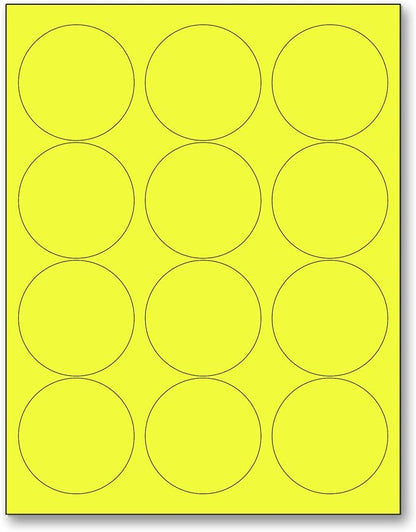 NextDayLabels - 8-1/2 x 11 Neon Color High Light Fluorescent Labels by NextDayLabels