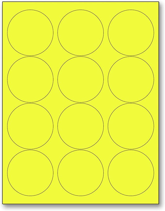 NextDayLabels - 8-1/2 x 11 Neon Color High Light Fluorescent Labels by NextDayLabels