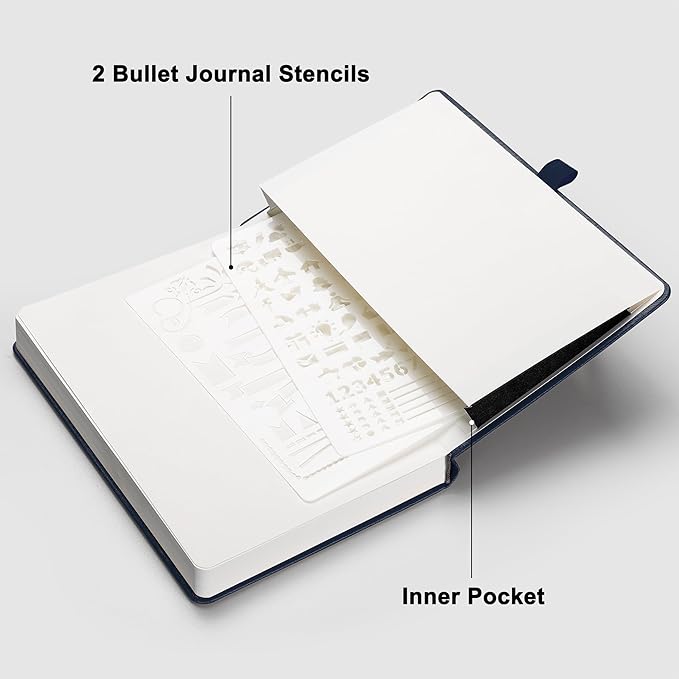 RETTACY Bullet Dotted Journal Notebook, 320 Numbered Pages, A5 Medium Size - Image 7