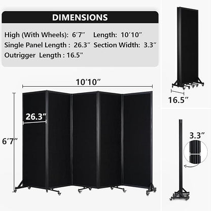 Strongbird Folding Room Partition, Office Partition Dividers, Privacy Divider - Image 2