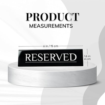 12 Reserved Table Signs – Black Stainless Steel - Image 2