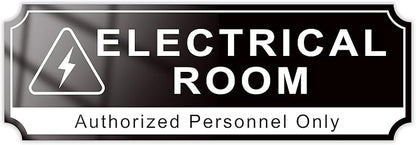 Electrical Room Door Sign for Business，Self-Adhesive Durable Modern Electrical by LUHIMO