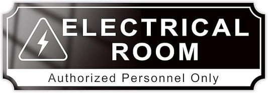 Electrical Room Door Sign for Business，Self-Adhesive Durable Modern Electrical by LUHIMO