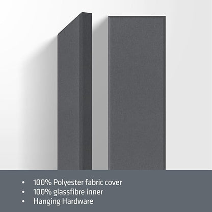 2” Thick Acoustic Panels with Hanging Brackets to the Wall, Medium Grey - Image 6