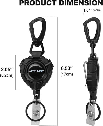 LATTHANT id Badge Holder Retractable Clip, 2 Pack Heavy Duty Retractable - Image 6