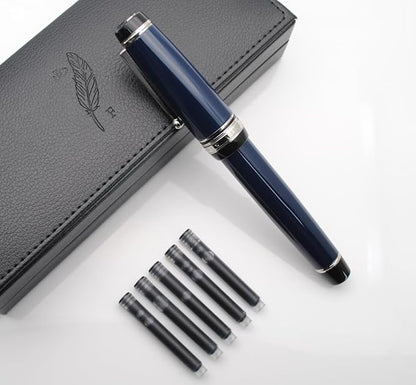 xixixiaozhu Metal Big Fountain Pen Set Medium Nib 0.7mm, Includes Ink Refill - Image 6