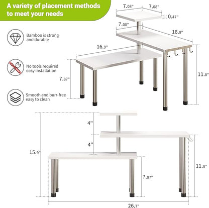BMOSU Kitchen Corner Shelf Countertop Organizer - Image 7