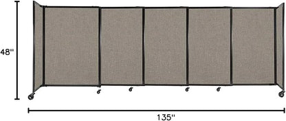 Versare Straightwall Sliding Portable Wall Partition | Freestanding Office - Image 7