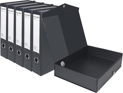 HUA JIE A4 Storage File Boxes Plastic Archives Cases, PVC File Folder Organizer by HUA+JIE