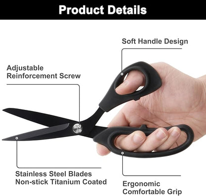 Zicolu Premium Proseries Sewing Fabric Scissors Bundle, Sharp Titanium Coated - Image 4