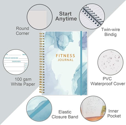 Simplified Fitness Journal for Women & Men, A5 Workout Journal/Planner Daily - Image 2
