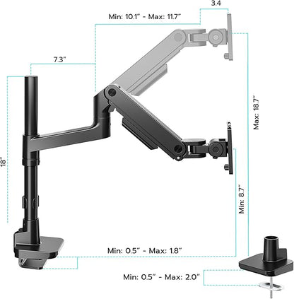 ARES WING Single Monitor Arm Desk Mount - Image 9