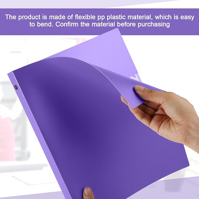 Henoyso 48 Pcs 3 Ring Binder 0.5 Inch Round Fits Letter Size 8.5'' x 11'' Paper - Image 4