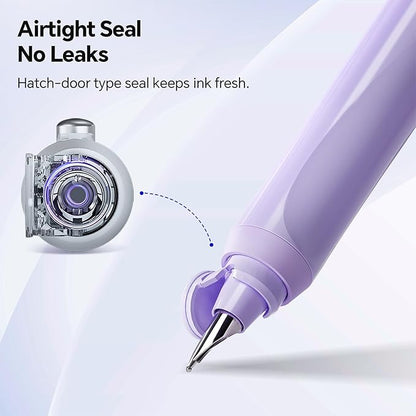 WRITECH Retractable Fountain Pen Set: Fine Nib Black Ink Premium Gift Box - Image 5