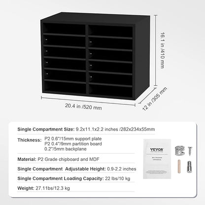 VEVOR Literature Organizers, 12 Compartments Office Mailbox - Image 7