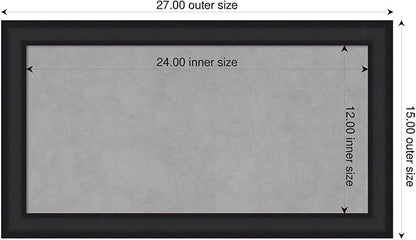 Amanti Art Black Framed Magnetic Board 15x27 Small Vision Board - Image 2