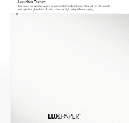 LUXPaper 9" x 12" Presentation Folders | Two Pocket | White Gloss | 14pt. Cover - Image 5