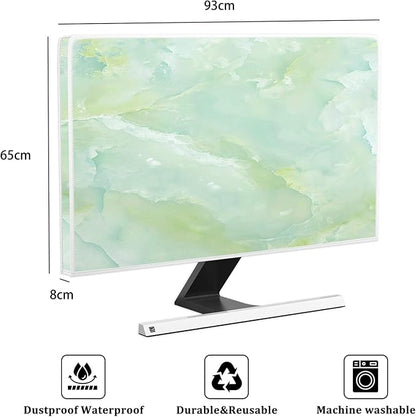 Baocicco Sage Green Marble Waterproof TV Dust Cover 37, 39 Inch Anti-Static - Image 2