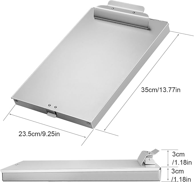 ZCZN Aluminum Clipboard with Storage, 6 Pack Recycled Metal Clipboard Box - Image 2