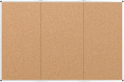 VIZ-PRO 96" x 48" Large Cork Bulletin Board, Foldable & Wall-Mounted Notice Pin - Image 2