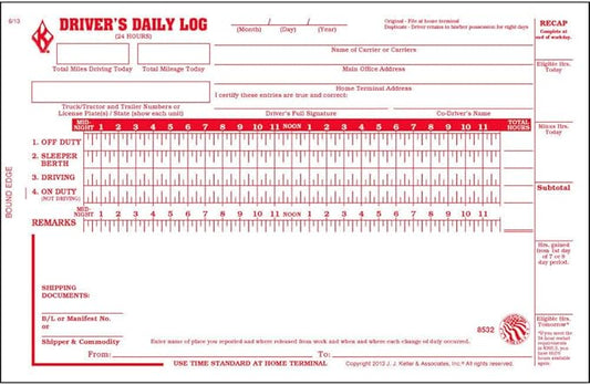 Driver Daily Log Book 10-pk. by JJKellerAssociatesInc