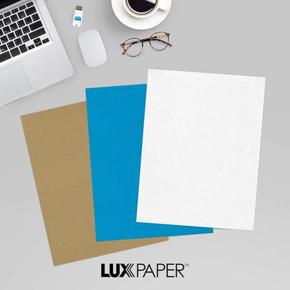 LUXPaper 8.5" x 11" Classic Linen Paper | Letter Size | Avon Brilliant White | - Image 9