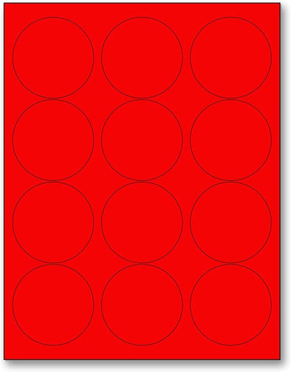 NextDayLabels - 8-1/2 x 11 Neon Color High Light Fluorescent Labels by NextDayLabels