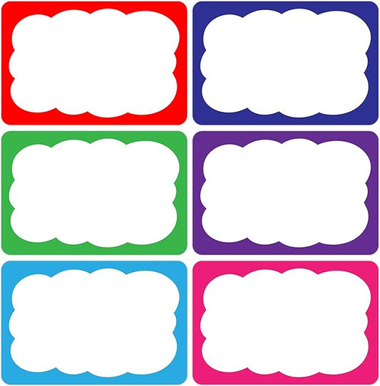 Wonmon 180 PCS Colorful Name Tags Stickers, 6 Colors Name Tag Stickers Name by wonmon
