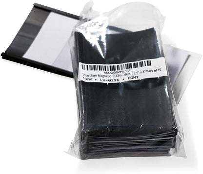 SmartSign Magnetic 'C' Channel Label Holders | 2.5" x 4" Pack of 10 - Image 8