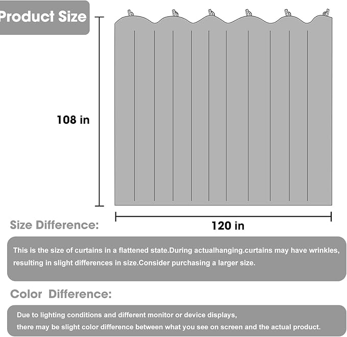 Cbsroro Room Divider Blackout Curtain Track Curtains Wall Dividers Panels Screen - Image 6