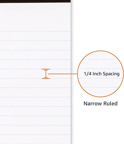Amazon Basics Narrow Ruled Lined Writing Note Pad, 5 inch x 8 inch - Image 3