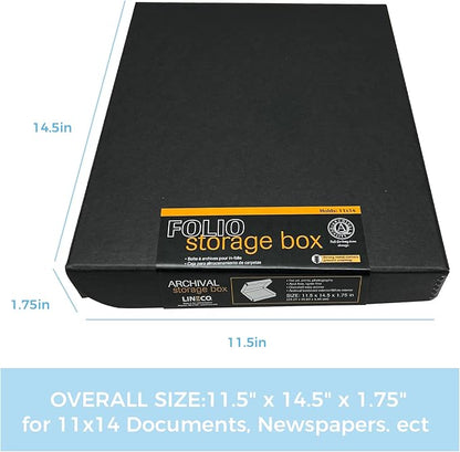 Lineco Folio Storage Box. Archival Clamshell - Image 3