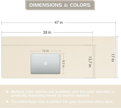 Aothia Leather Desk Pad Protector, Office Mat, Large Mouse Pad, Laptop Pad - Image 5
