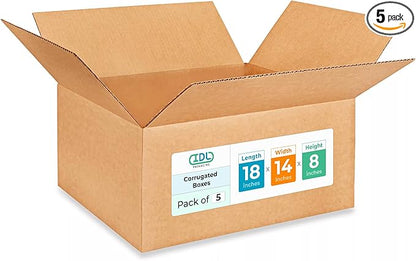 Medium Shipping & Moving Boxes 18 x 14 x 8 inches by IDLPackaging