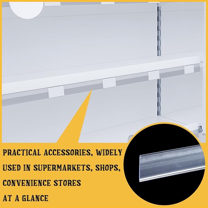 Fainne 25 Pcs Shelf Label Strips 1.25''H x 48 L Self Adhesive Shelf Label - Image 6