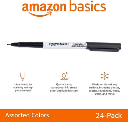 Amazon Basics Ultra Fine Point Permanent Markers - Image 2