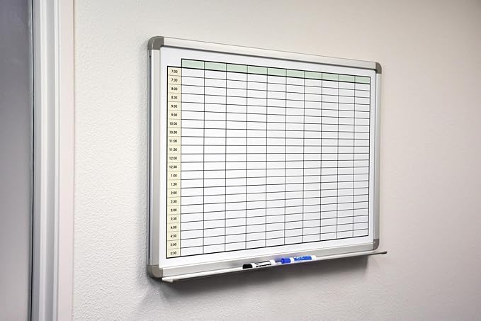 30 Minute Schedule with Color Whiteboard 48" x 36" - Image 2