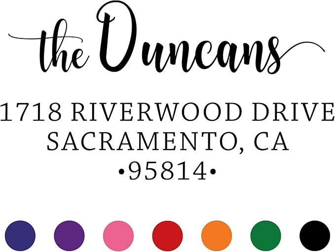 The Duncans Personalized Address Stamp | Envelope Return Address Stamps by 904Custom