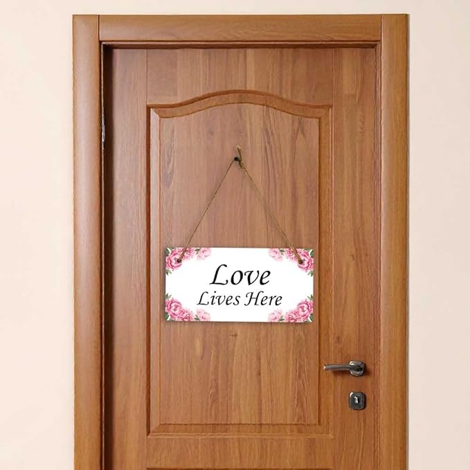Signs ByLITA Peony Blush Personalized Hanging Wall or Door Sign | Custom Signage - Image 5