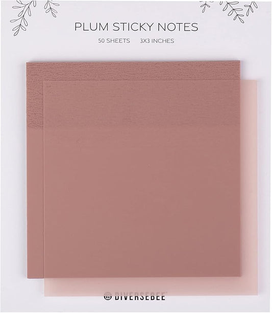 DiverseBee 50 Sheets Pastel Transparent Sticky Notes, 3x3” Clear Sticky Tabs by DiverseBee