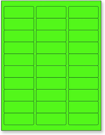 NextDayLabels - 8-1/2 x 11" Neon Color High Light Fluorescent Labels by NextDayLabels