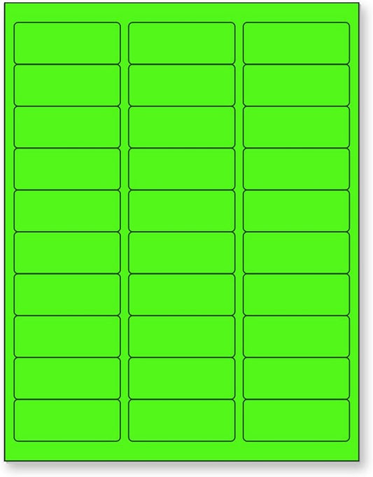 NextDayLabels - 8-1/2 x 11" Neon Color High Light Fluorescent Labels by NextDayLabels