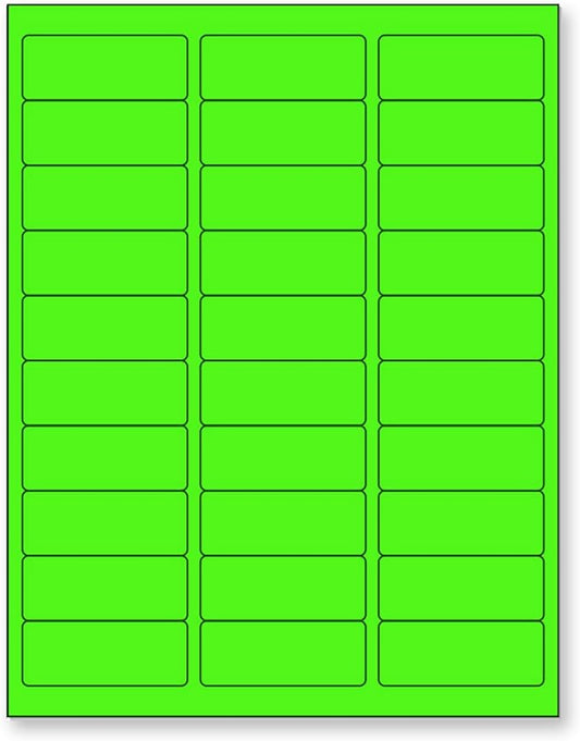 8-1/2 x 11 Neon Color High Light Fluorescent Labels by NextDayLabels
