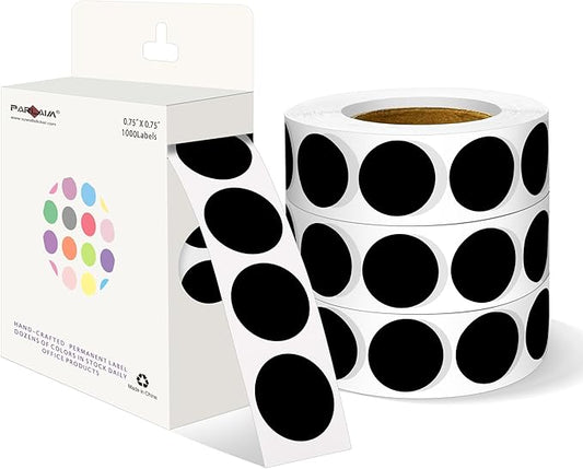 PARLAIM 3/4 Inch Roll Color Coding Labels, 4000 per Rolls Round Permanent by PARLAIM