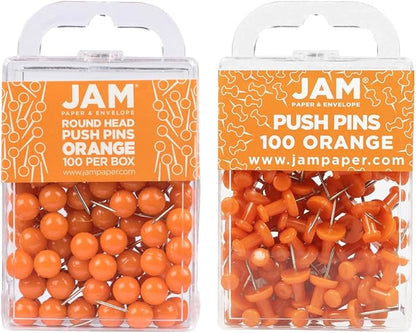 JAM PAPER Colorful Push Pins by JAMPaper