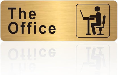 The Office Sign for Home and Business Door，Self-Adhesive Waterproof and by LUHIMO