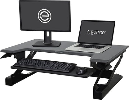 Ergotron – WorkFit-T Standing Desk Converter, Dual Monitor Sit Stand Desk Riser by Ergotron