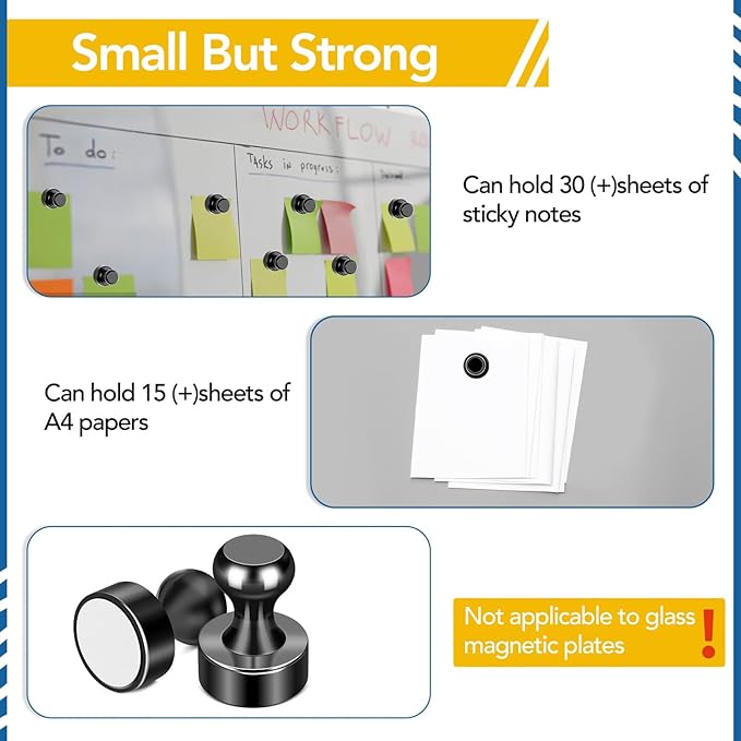LOVIMAG Fridge Magnets 25Pcs Refrigerator Whiteboard Small Strong Magnet - Image 4
